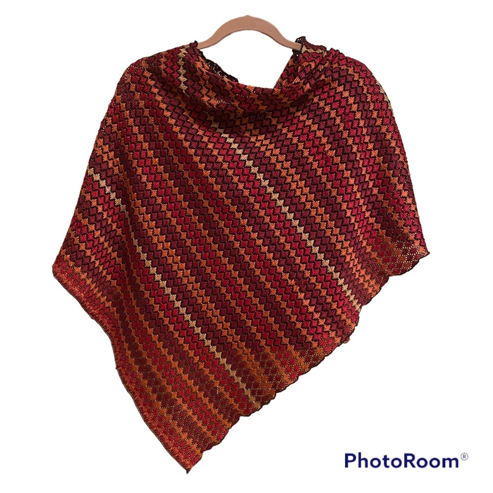 Lightweight Poncho - Fall Colors